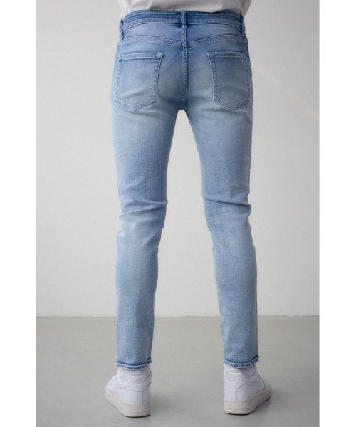 AZUL by moussy（アズールバイマウジー）の「AZUL DENIM リペアスキニー（デニムパンツ・メンズ・ブルー/ライトブルー/ブラック/ライトブラック・SMALL/MEDIUM/X-LARGE/X-SMALL/LARGE）」の8枚目の写真