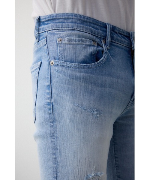 AZUL by moussy（アズールバイマウジー）の「AZUL DENIM リペアスキニー（デニムパンツ・メンズ・ブルー/ライトブルー/ブラック/ライトブラック・SMALL/MEDIUM/X-LARGE/X-SMALL/LARGE）」の12枚目の写真