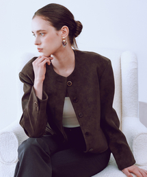 JULIY&CALLA（ジュリー&カラー）の「25FW カラー2 GBTN ノバ モロレザー ジャケット ブラウン（その他アウター）」