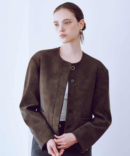 JULIY&CALLA(ジュリー&カラー)の「25FW カラー2 GBTN ノバ モロレザー ジャケット ブラウン(ライダースジャケット・レディース・その他・FREE)」の4枚目の写真