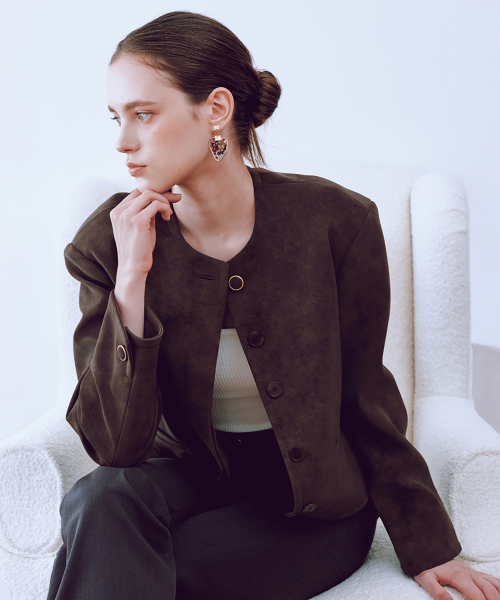 JULIY&CALLA(ジュリー&カラー)の「25FW カラー2 GBTN ノバ モロレザー ジャケット ブラウン(ライダースジャケット・レディース・その他・FREE)」の5枚目の写真