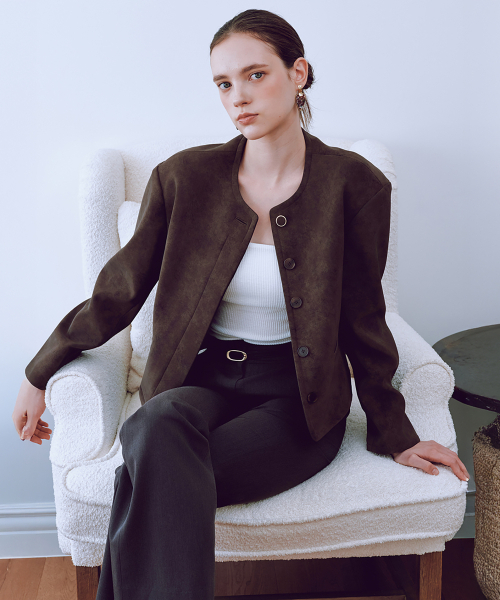 JULIY&CALLA(ジュリー&カラー)の「25FW カラー2 GBTN ノバ モロレザー ジャケット ブラウン(ライダースジャケット・レディース・その他・FREE)」の6枚目の写真