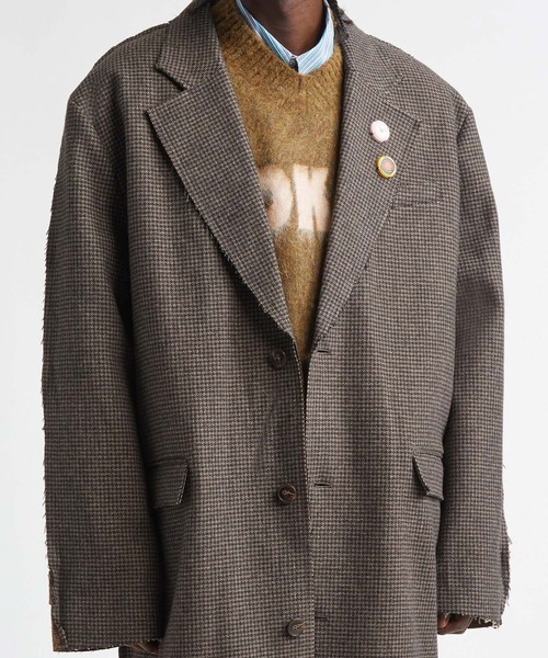 MARTINE ROSE マーティンローズ CAR COAT ステンカラーコート Martine Rose/マーティンローズ ロングコート Half & Half Overcoat