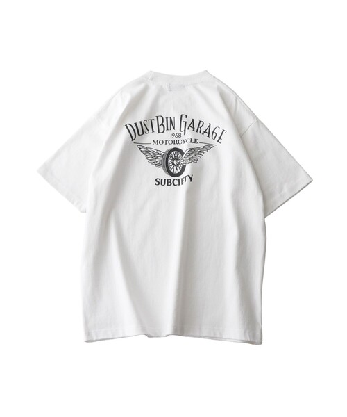 Subciety(サブサエティ)の「Dust bin garage tee(Tシャツ/カットソー・メンズ・ホワイト/ブラック・SMALL/MEDIUM/LARGE/X-LARGE/XX-LARGE)」の13枚目の写真