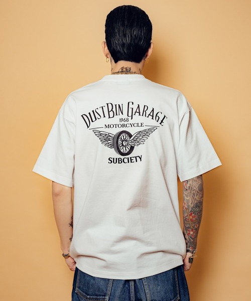 Subciety(サブサエティ)の「Dust bin garage tee(Tシャツ/カットソー・メンズ・ホワイト/ブラック・SMALL/MEDIUM/LARGE/X-LARGE/XX-LARGE)」の7枚目の写真