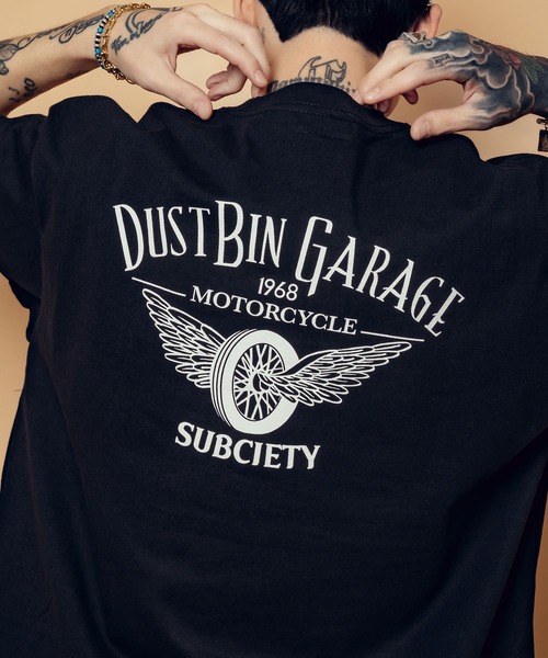 Subciety(サブサエティ)の「Dust bin garage tee(Tシャツ/カットソー・メンズ・ホワイト/ブラック・SMALL/MEDIUM/LARGE/X-LARGE/XX-LARGE)」の10枚目の写真
