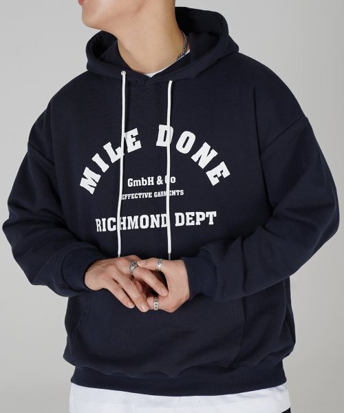 THE MILE（ザマイル）の「MILEDONE マイルドン シグネチャーフードパーカー[NAVY]（パーカー・メンズ・その他・L/M/S/XL）」の2枚目の写真