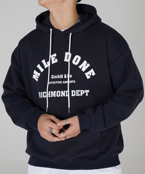 THE MILE（ザマイル）の「MILEDONE マイルドン シグネチャーフードパーカー[NAVY]（パーカー・メンズ・その他・L/M/S/XL）」の3枚目の写真