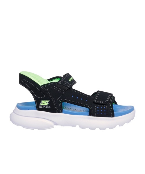 SKECHERS(スケッチャーズ)の「スケッチャーズ ハンズフリー スリップインズ レイザー スプラッシュ コースタル クエスト(サンダル・キッズ・オレンジ/ブルー・18cm/19cm/20cm/21cm)」の3枚目の写真