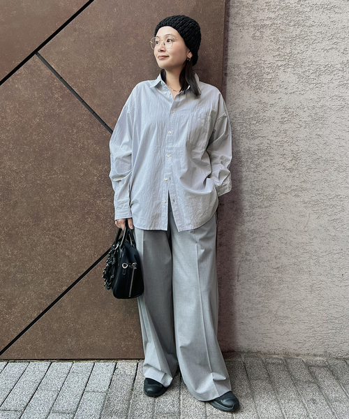 JOURNAL STANDARD(ジャーナルスタンダード)の「【LANCER CLOTHING CORPORATION】 オーバーFITストライプシャツ(シャツ/ブラウス・レディース・チャコールグレー/ブルー/ライトブルー/ホワイト系その他・LARGE)」の5枚目の写真