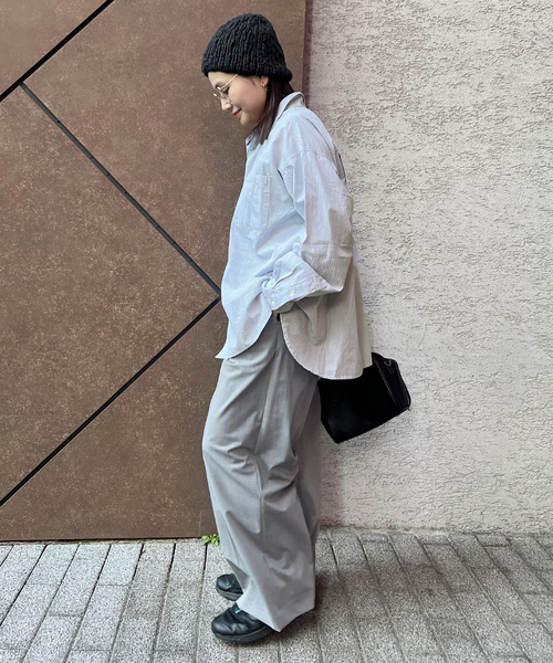 JOURNAL STANDARD(ジャーナルスタンダード)の「【LANCER CLOTHING CORPORATION】 オーバーFITストライプシャツ(シャツ/ブラウス・レディース・チャコールグレー/ブルー/ライトブルー/ホワイト系その他・LARGE)」の10枚目の写真