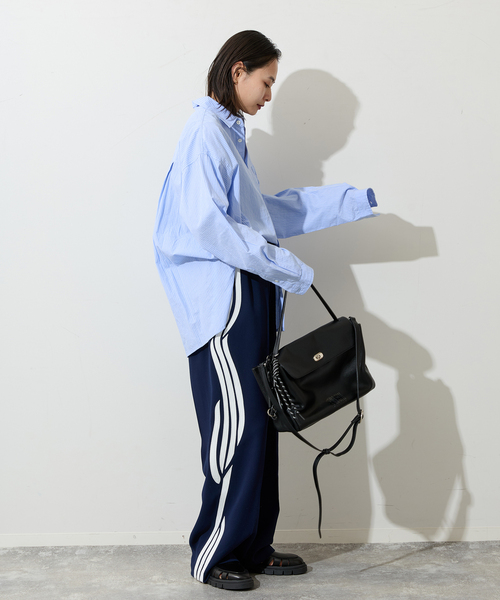 JOURNAL STANDARD(ジャーナルスタンダード)の「【LANCER CLOTHING CORPORATION】 オーバーFITストライプシャツ(シャツ/ブラウス・レディース・チャコールグレー/ブルー/ライトブルー/ホワイト系その他・LARGE)」の14枚目の写真