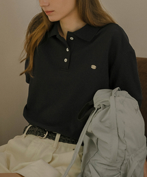 Symbols logo collar pk T-shirt_Navy