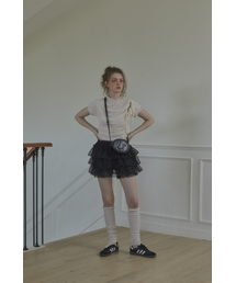 LETERIE（レテリー）の「LACE BANDING SKIRT_BLACK（スカート）」