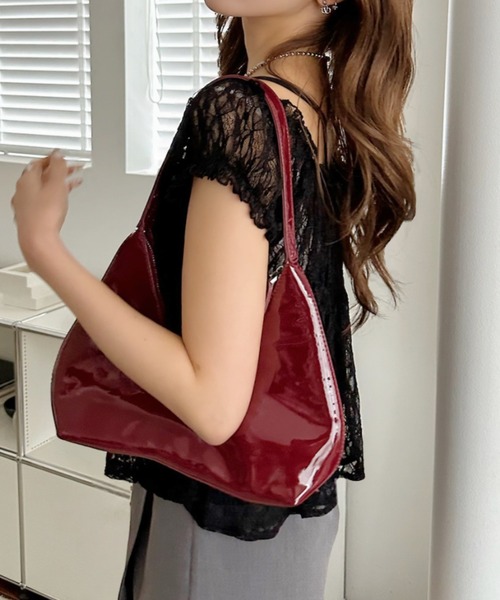 Ada.(エイダ)の「パフスリーブ 切り替えフレア レースレイヤードトップス(Tシャツ/カットソー・レディース・ブラック/ピンク/ホワイト・FREE)」の9枚目の写真
