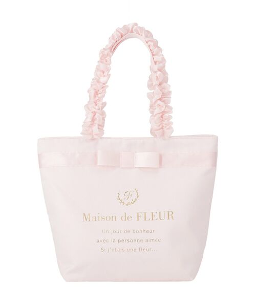 Maison de FLEUR(メゾンドフルール)の「ブランドロゴフリルハンドルトートMバッグ(トートバッグ・レディース・ラベンダー/ネイビー/ブラック/ピンク・FREE)」の7枚目の写真