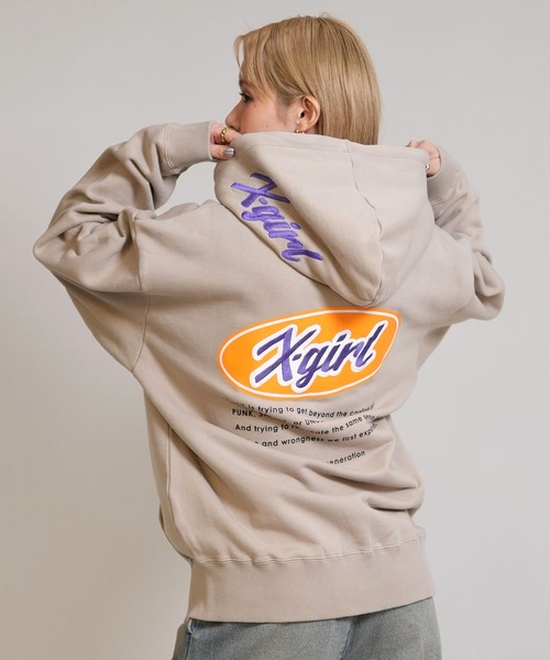 ムラサキスポーツ限定】X-GIRL/エックスガール ジップアップ パーカー