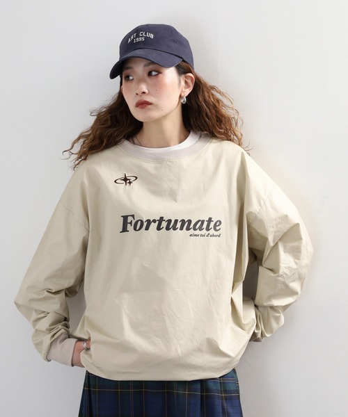 Arinomama(アリノママ)の「Arinomama ゲームシャツ風トップス 長袖Tシャツ(Tシャツ/カットソー・レディース・カーキ/ベージュ/ブラック・FREE)」の4枚目の写真