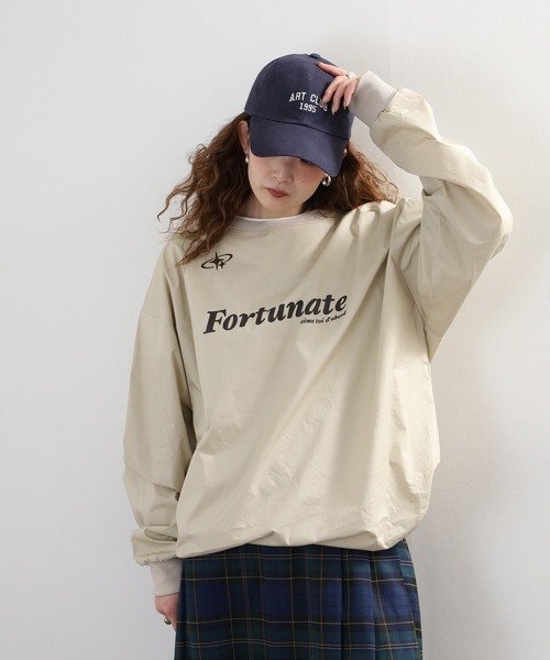 Arinomama(アリノママ)の「Arinomama ゲームシャツ風トップス 長袖Tシャツ(Tシャツ/カットソー・レディース・カーキ/ベージュ/ブラック・FREE)」の6枚目の写真