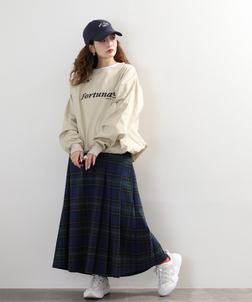 Arinomama(アリノママ)の「Arinomama ゲームシャツ風トップス 長袖Tシャツ(Tシャツ/カットソー・レディース・カーキ/ベージュ/ブラック・FREE)」の9枚目の写真