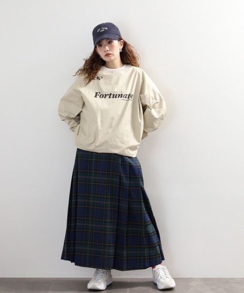 Arinomama(アリノママ)の「Arinomama ゲームシャツ風トップス 長袖Tシャツ(Tシャツ/カットソー・レディース・カーキ/ベージュ/ブラック・FREE)」の10枚目の写真