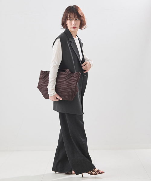 journal standard L'essage（ジャーナルスタンダードレサージュ）の「《追加》ヴィスポリギャバオーナメントベスト（その他アウター・レディース・ネイビー/グレー・FREE）」の4枚目の写真