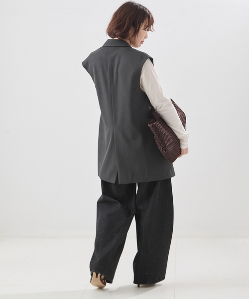 journal standard L'essage（ジャーナルスタンダードレサージュ）の「《追加》ヴィスポリギャバオーナメントベスト（その他アウター・レディース・ネイビー/グレー・FREE）」の5枚目の写真