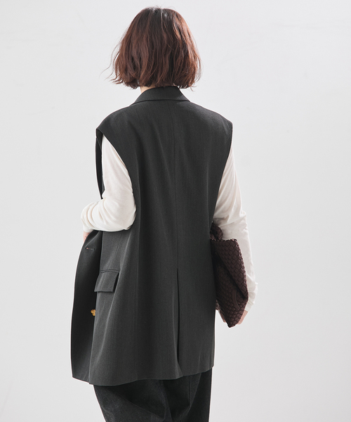 journal standard L'essage（ジャーナルスタンダードレサージュ）の「《追加》ヴィスポリギャバオーナメントベスト（その他アウター・レディース・ネイビー/グレー・FREE）」の8枚目の写真