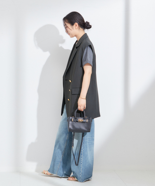 journal standard L'essage（ジャーナルスタンダードレサージュ）の「《追加》ヴィスポリギャバオーナメントベスト（その他アウター・レディース・ネイビー/グレー・FREE）」の11枚目の写真