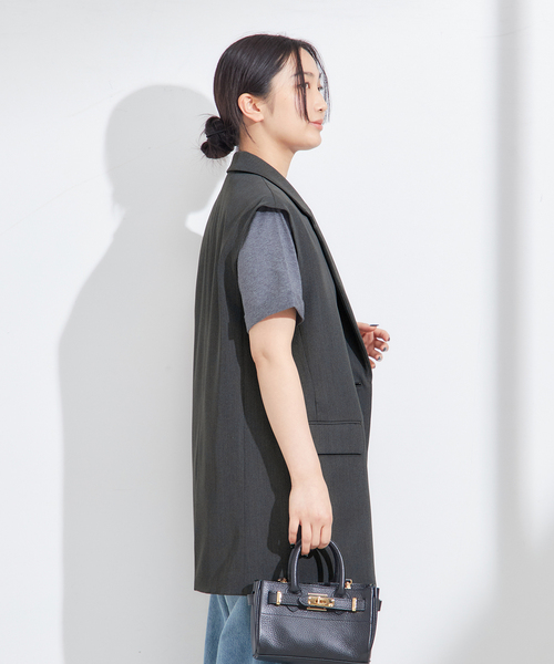 journal standard L'essage（ジャーナルスタンダードレサージュ）の「《追加》ヴィスポリギャバオーナメントベスト（その他アウター・レディース・ネイビー/グレー・FREE）」の13枚目の写真