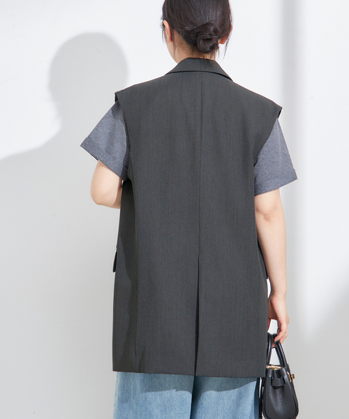 journal standard L'essage（ジャーナルスタンダードレサージュ）の「《追加》ヴィスポリギャバオーナメントベスト（その他アウター・レディース・ネイビー/グレー・FREE）」の14枚目の写真