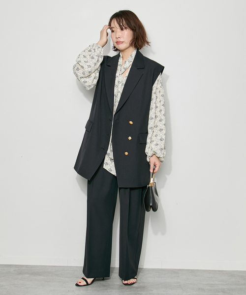 journal standard L'essage（ジャーナルスタンダードレサージュ）の「《追加》ヴィスポリギャバオーナメントベスト（その他アウター・レディース・ネイビー/グレー・FREE）」の16枚目の写真