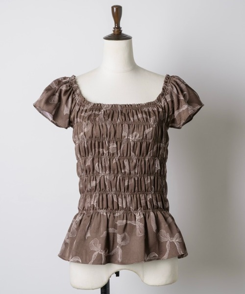 shirring smock blouse / シャーリングスモックブラウス（シャツ 