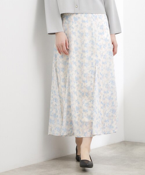 grove(グローブ)の「フラワープリント楊柳マーメイドスカート(スカート・レディース・ピンク系その他/ネイビー系/ホワイト系3・01/02/03/04/05)」の2枚目の写真