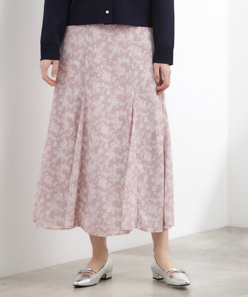 grove(グローブ)の「フラワープリント楊柳マーメイドスカート(スカート・レディース・ピンク系その他/ネイビー系/ホワイト系3・01/02/03/04/05)」の3枚目の写真