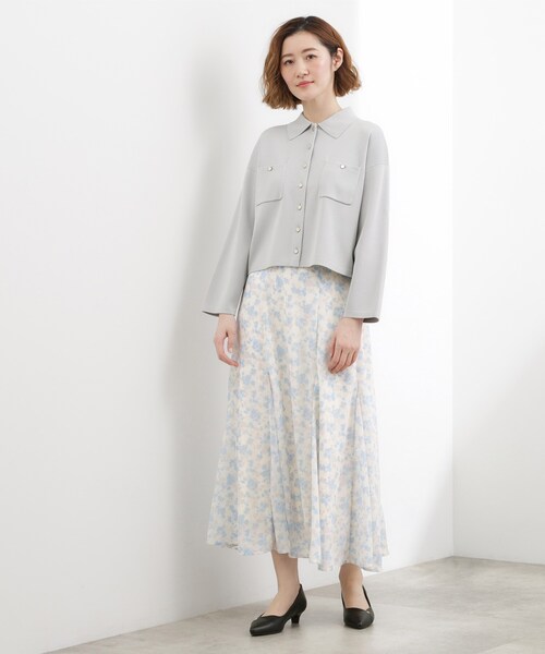 grove(グローブ)の「フラワープリント楊柳マーメイドスカート(スカート・レディース・ピンク系その他/ネイビー系/ホワイト系3・01/02/03/04/05)」の10枚目の写真