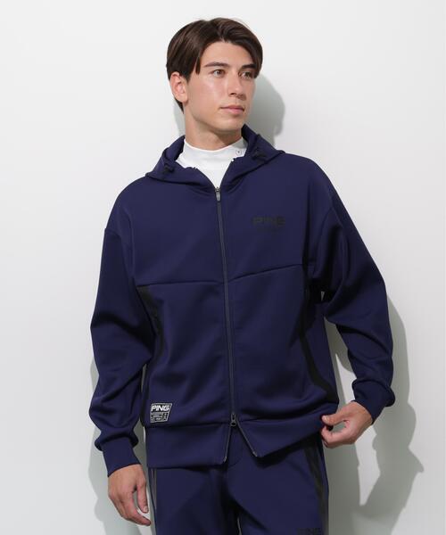 PING（ピン）の「【PING APPAREL】ダンボールニットフルジップフーディー ＜GOLD＞ (MENS)（スウェット・メンズ・グレー/ネイビー/ホワイト・LL1/LL/L/S/M）」の3枚目の写真