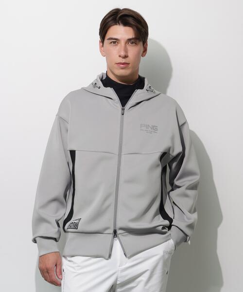 PING（ピン）の「【PING APPAREL】ダンボールニットフルジップフーディー ＜GOLD＞ (MENS)（スウェット・メンズ・グレー/ネイビー/ホワイト・LL1/LL/L/S/M）」の2枚目の写真