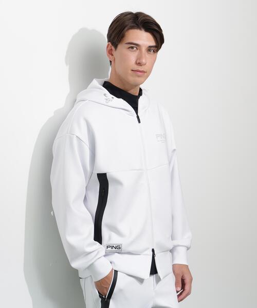 PING APPAREL】ダンボールニットフルジップフーディー ＜GOLD＞ (MENS
