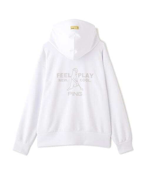 PING（ピン）の「【PING APPAREL】ダンボールニットフルジップフーディー ＜GOLD＞ (MENS)（スウェット・メンズ・グレー/ネイビー/ホワイト・LL1/LL/L/S/M）」の6枚目の写真
