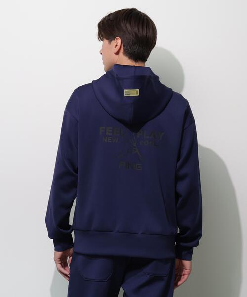 PING（ピン）の「【PING APPAREL】ダンボールニットフルジップフーディー ＜GOLD＞ (MENS)（スウェット・メンズ・グレー/ネイビー/ホワイト・LL1/LL/L/S/M）」の8枚目の写真