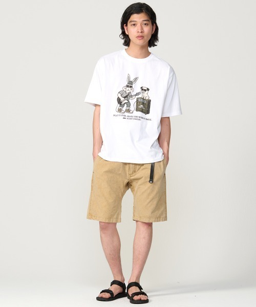 KRIFF MAYER（クリフメイヤー）の「【綿100％】クリフラビット半袖Tシャツ(ギター)（Tシャツ/カットソー・メンズ・オフホワイト/チャコール/パープル/ベージュ・LARGE/MEDIUM/X-LARGE）」の6枚目の写真