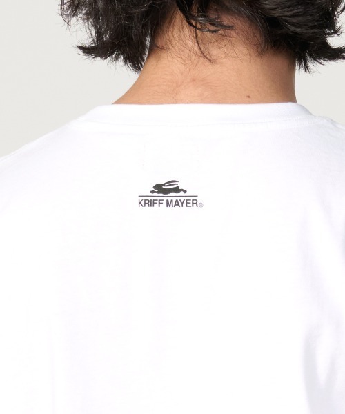 KRIFF MAYER（クリフメイヤー）の「【綿100％】クリフラビット半袖Tシャツ(ギター)（Tシャツ/カットソー・メンズ・オフホワイト/チャコール/パープル/ベージュ・LARGE/MEDIUM/X-LARGE）」の10枚目の写真