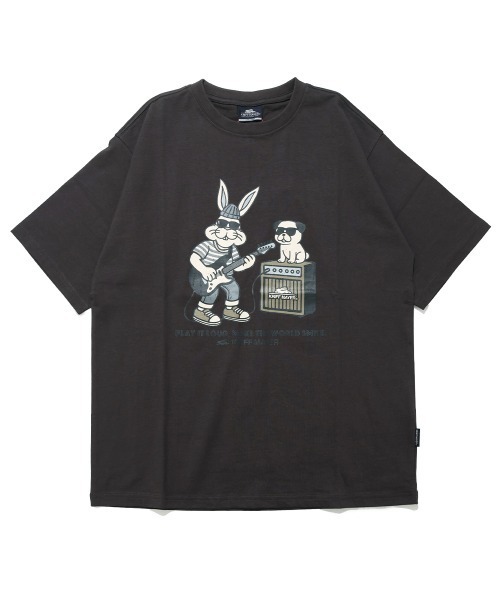 KRIFF MAYER（クリフメイヤー）の「【綿100％】クリフラビット半袖Tシャツ(ギター)（Tシャツ/カットソー・メンズ・オフホワイト/チャコール/パープル/ベージュ・LARGE/MEDIUM/X-LARGE）」の21枚目の写真