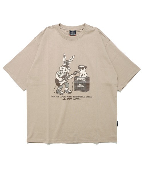 KRIFF MAYER（クリフメイヤー）の「【綿100％】クリフラビット半袖Tシャツ(ギター)（Tシャツ/カットソー・メンズ・オフホワイト/チャコール/パープル/ベージュ・LARGE/MEDIUM/X-LARGE）」の22枚目の写真