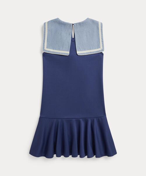 POLO RALPH LAUREN CHILDRENSWEAR(ポロ ラルフ ローレン チルドレンズウェア)の「インディゴ ポンチ セーラー ドレス(ワンピース・キッズ・ネイビー系1・L/M/S/XL)」の2枚目の写真