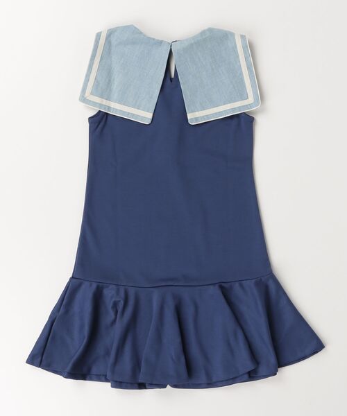 POLO RALPH LAUREN CHILDRENSWEAR(ポロ ラルフ ローレン チルドレンズウェア)の「インディゴ ポンチ セーラー ドレス(ワンピース・キッズ・ネイビー系1・L/M/S/XL)」の4枚目の写真