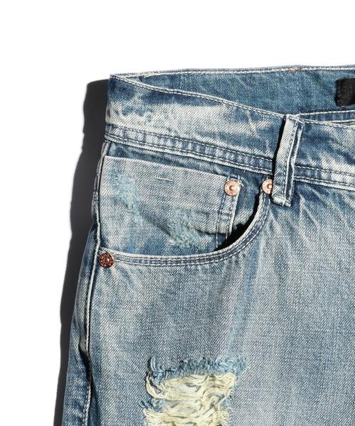 STAMPD（スタンプド）の「＜STAMPD＞ DSTRSD MOTO DNM/パンツ（デニムパンツ・メンズ・ネイビー・32inch/28inch/31inch/30inch）」の5枚目の写真