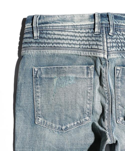 STAMPD（スタンプド）の「＜STAMPD＞ DSTRSD MOTO DNM/パンツ（デニムパンツ・メンズ・ネイビー・32inch/28inch/31inch/30inch）」の7枚目の写真