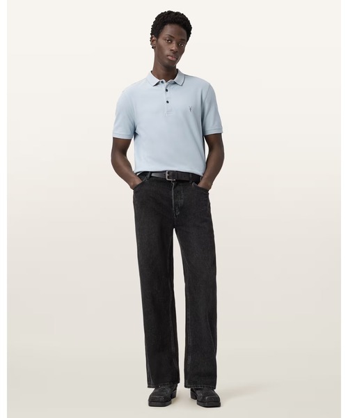 ALLSAINTS（オールセインツ）の「REFORM SHORT SLEEVE POLO SHIRT | REFORM 半袖 ポロシャツ（ポロシャツ・メンズ・ブルー系その他・M/L/S）」の3枚目の写真